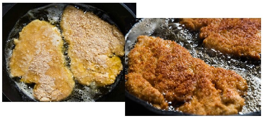 баранина запеченная в молочном соусе. американский шницель. отбивные на молоке на сковороде. шницель по милански. отбивные на молоке на сковороде.