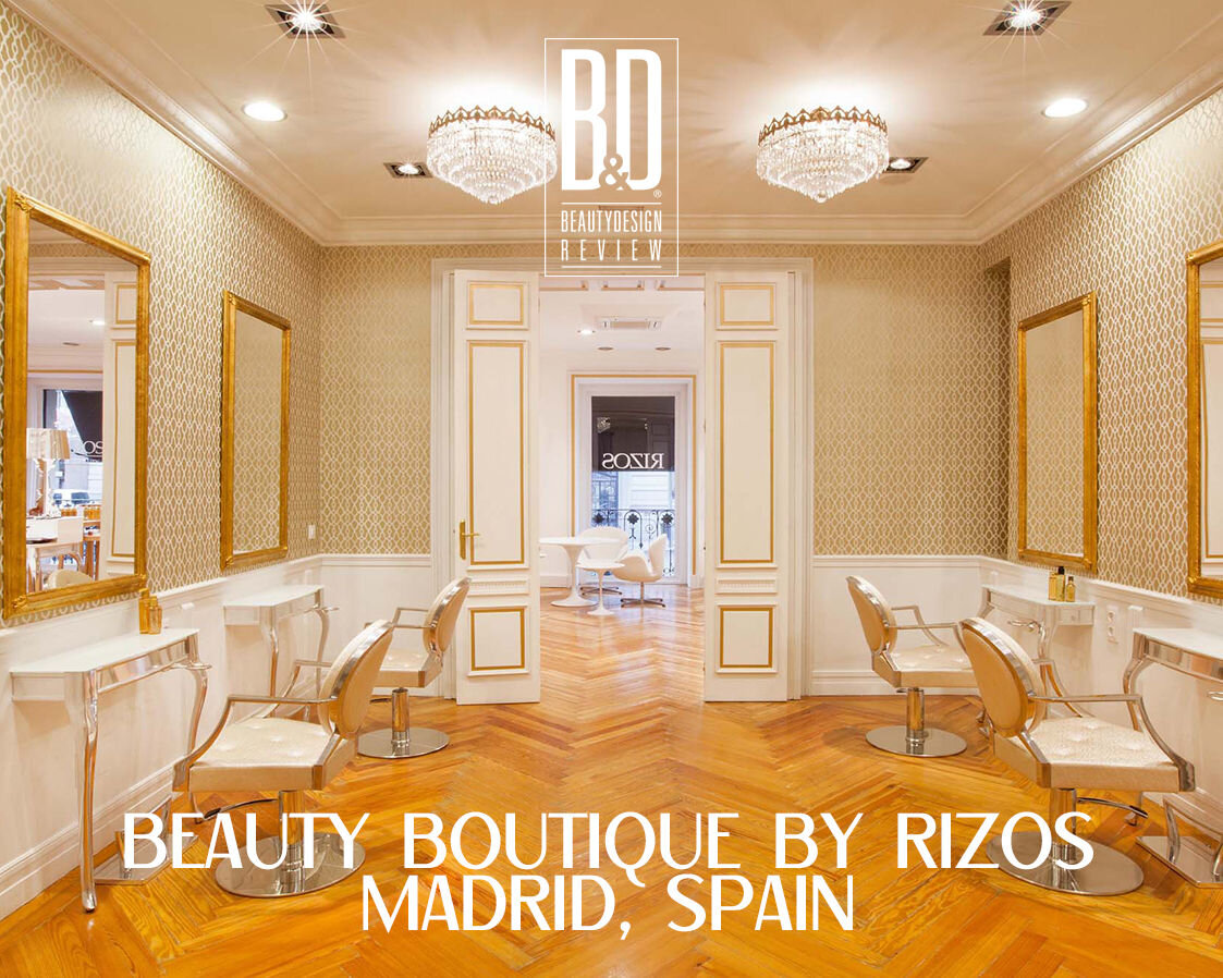 Интерьер салона красоты в теплых тонах дополнят паркетный пол.