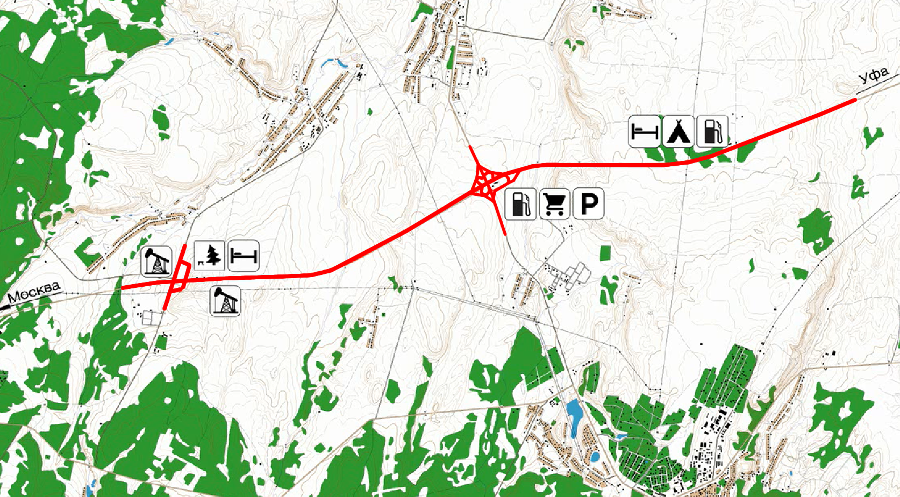 М5 урал на карте