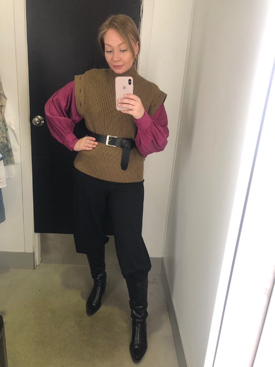 ЖИЛЕТ +РУБАШКА С ПЫШНЫМ РУКАВОМ