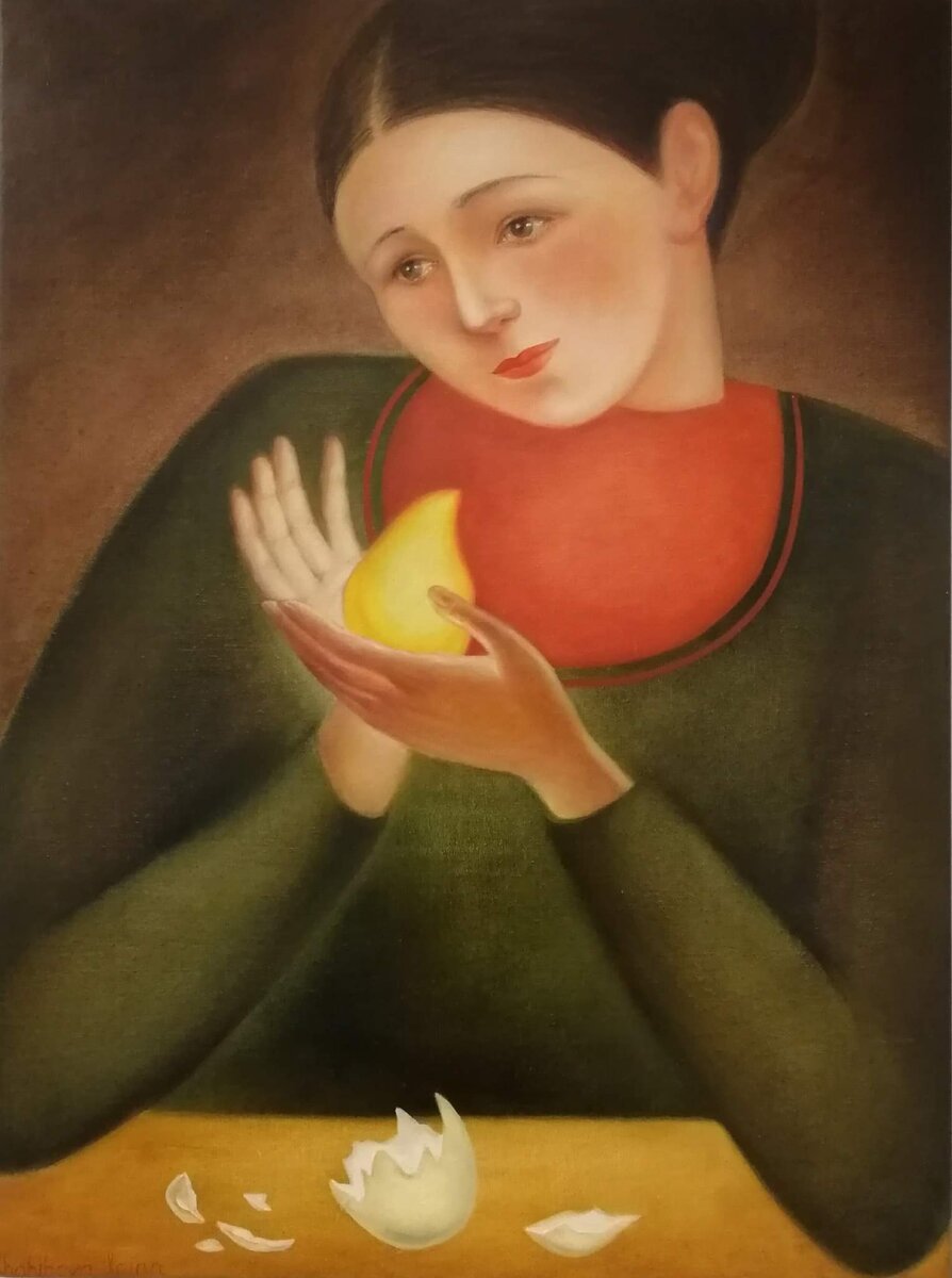 Во ВСЕМИРНОМ БАНКЕ сейчас представлена  картина "НАДЕЖДА" холст. масло 90х80 . Авторские варианты этой картины находятся в коллекциях : Лос-Анджелесской картинной галерее, Babylon galleri Paris, Unite culture / patrimoine D GA Vie Sociale et Culturelle Hotel de Ville  d'Antibes Juan-les-Pins, частная коллекция в Нормандии.