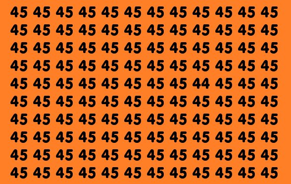 Числа 45. Тренировка внимательности 