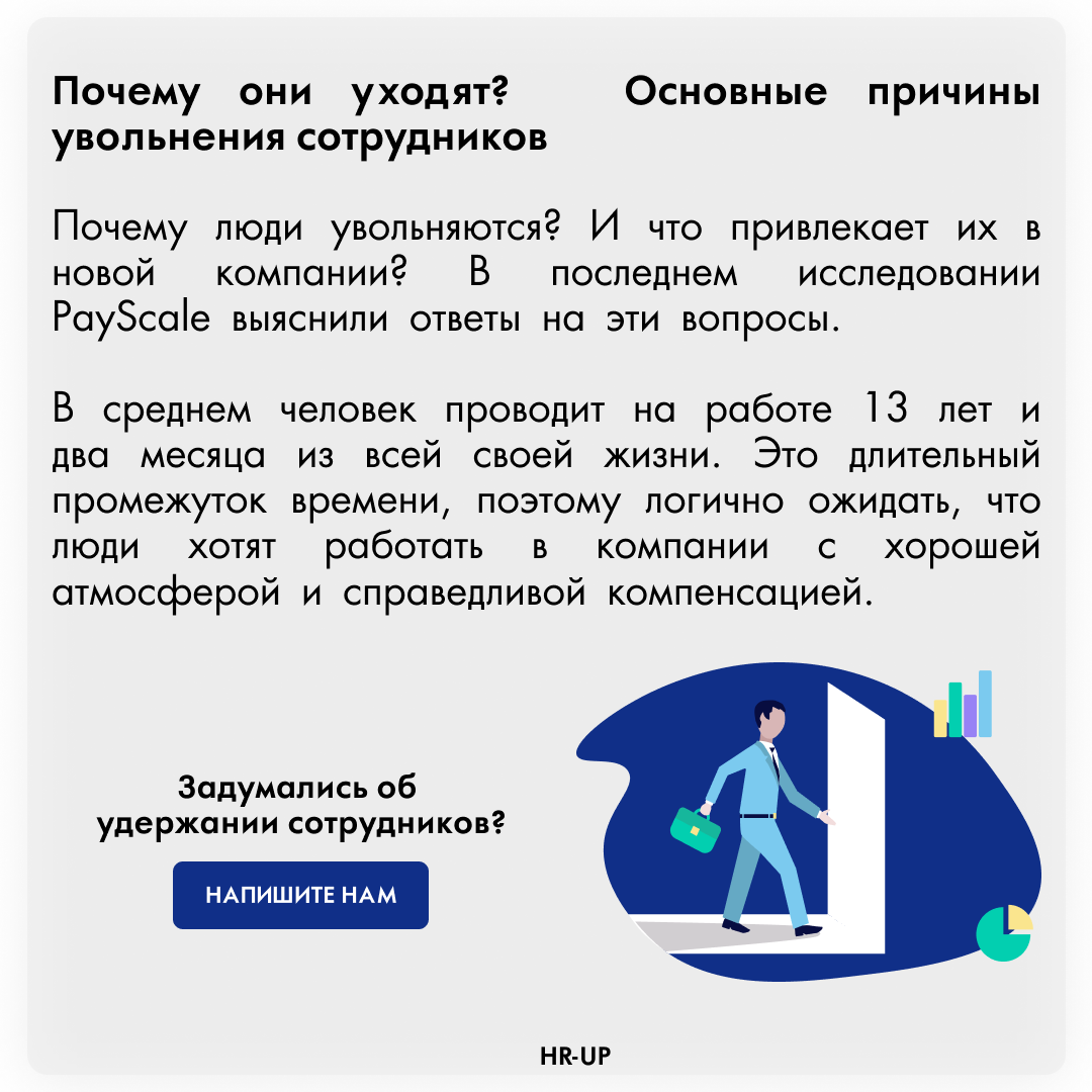 Почему они уходят? Основные причины увольнения сотрудников |  HR-consulting.online | Дзен