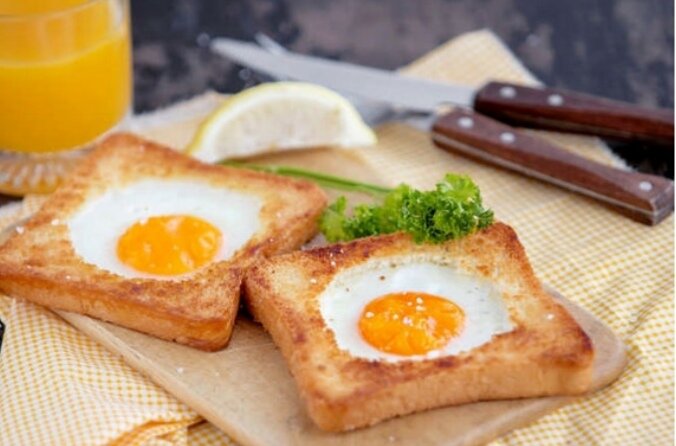 Очень вкусный и сытный завтрак.