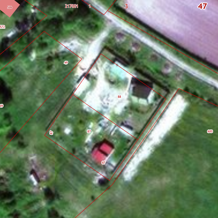 Вид участка с публичной кадастровой карты Росреестра.