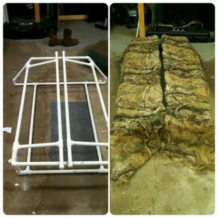 Самодельный скрадок на гуся из трубок ПВХ (фото найдено на просторах интернета) 