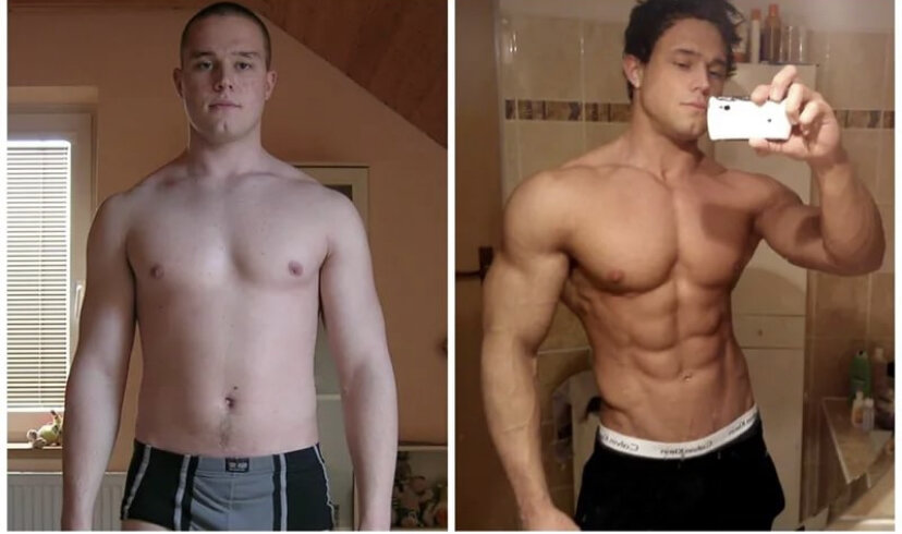 До и после похода в спорт зал