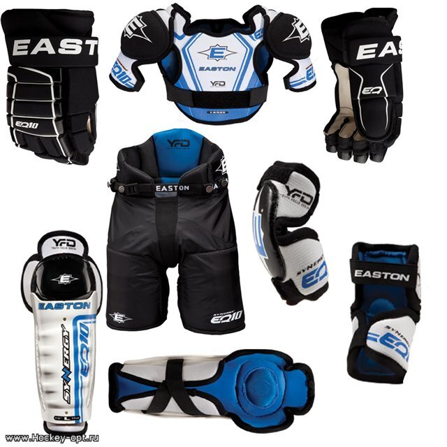 Хоккейная форма выглядит примерно так, не хватает ракушки, коньков и клюшки