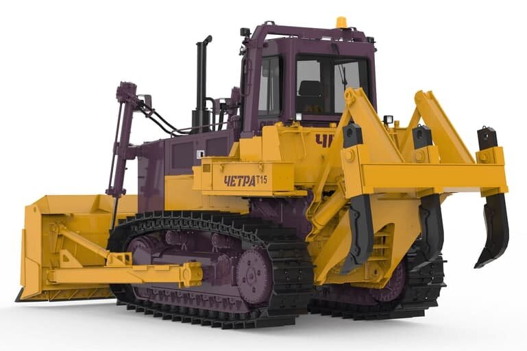Бульдозер ЧЕТРА Т15 с  дистанционным управлением.