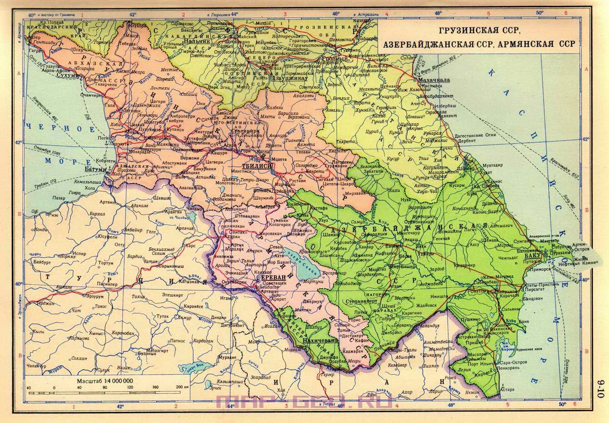 Граница с грузией и россией карта