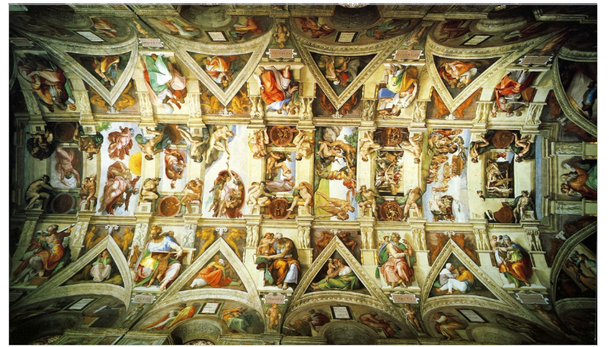 Микеланджело Буонарроти. Потолок Сикстинской капеллы.