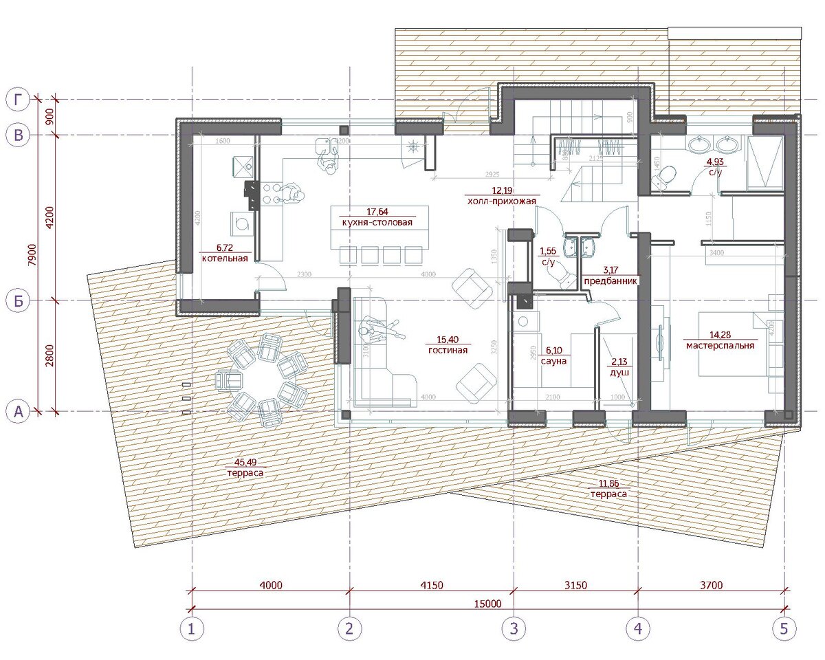 План 1 этажа