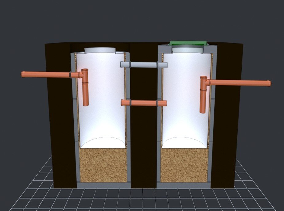 Ремонт септика из бетонных колец можно производить путем установки внутрь колец вставки - вкладыша из полимерных материалов.-3