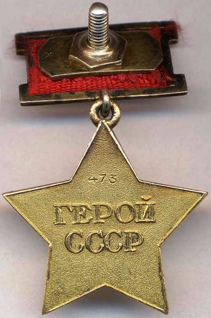Реверс медали «Золотая Звезда».