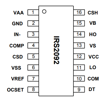 Irs2092s схема включения