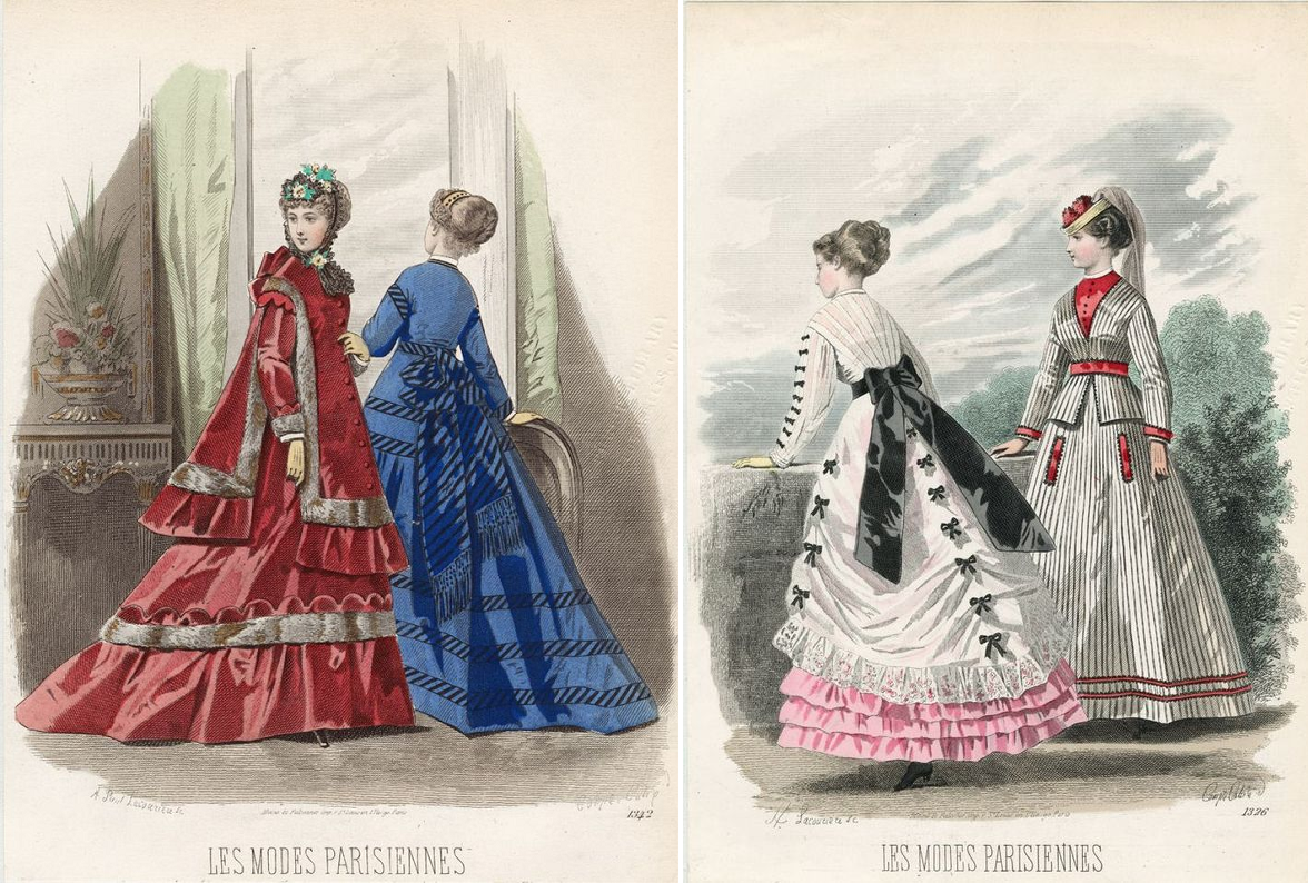 Модные гравюры из "Les Modes Parisiennes", 1868. (сс) Wikimedia Commons