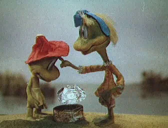 Кадр из мультфильма "Три лягушонка"