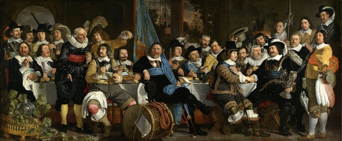 Б. ван дер Хелст. Жители Амстердама празднуют Мюнстерский мир, 1648