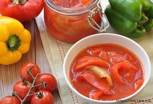 Лечо с томатной пастой на зиму, пошаговый рецепт с фото
