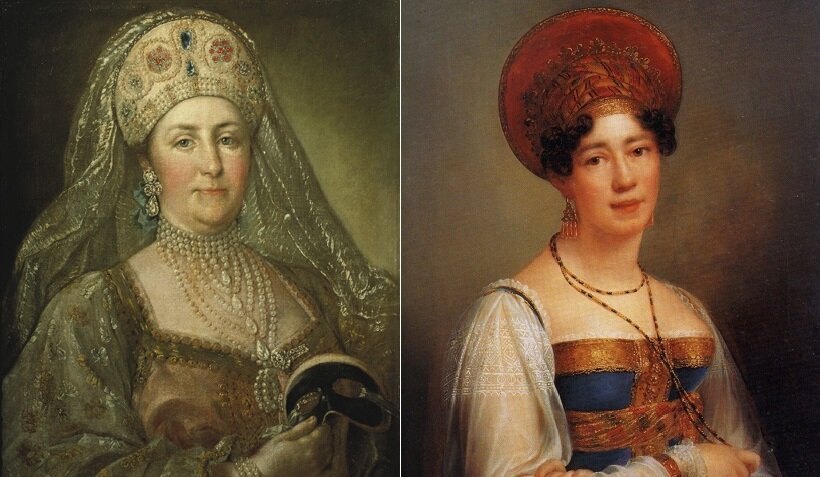 1. Портрет Екатерины Великой. Худ. Стефано Торелли. 2. Портрет Софии Свечиной. Худ. Франц-Йозеф Кинсон. Источник - Википедия.