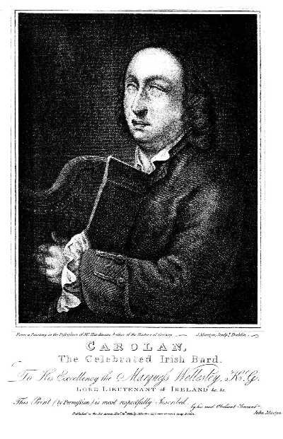 Автор: From R.B. Armstrong "The Irish and Highland Harps", Edinburgh, David Douglas, 1904. - Source: Early Gaelic Harp Перенесено с wikipedia.org english wikipedia на Викисклад. as en:Image:Carolan.jpg: 18:41, 15 June 2007 . . Phaedriel . . 400×621 (47,461 bytes), Общественное достояние, https://commons.wikimedia.org/w/inde