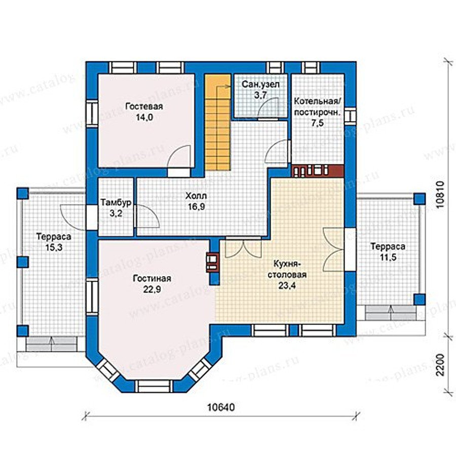 Проект двухэтажного кирпичного дома 172м² с террасой в скандинавском стиле  | Проекты Коттеджей | Дзен