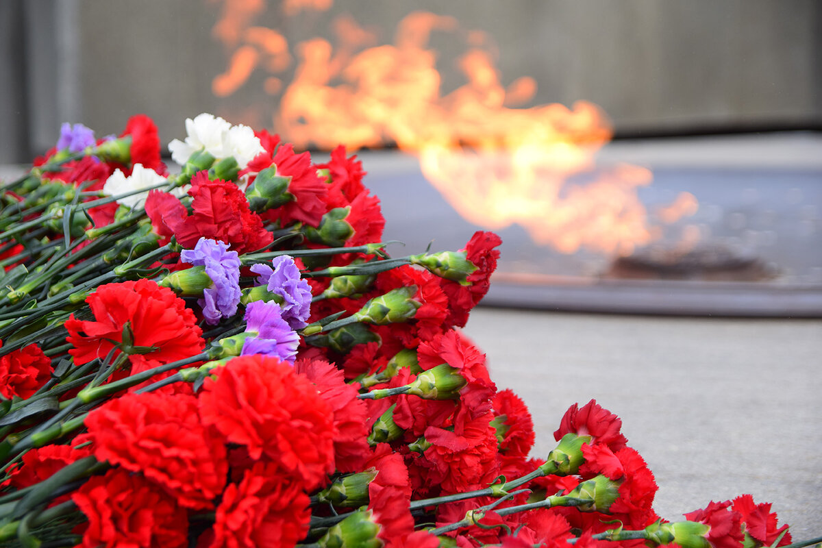 "Венков, горы цветов - вот и всё, что осталось нам" - слова из песни "С днем победы, планета!" Андрея Кирьянова. Автор фотографии: Андрей Кирьянов. Место: Монумент Славы. г.Новосибирск.