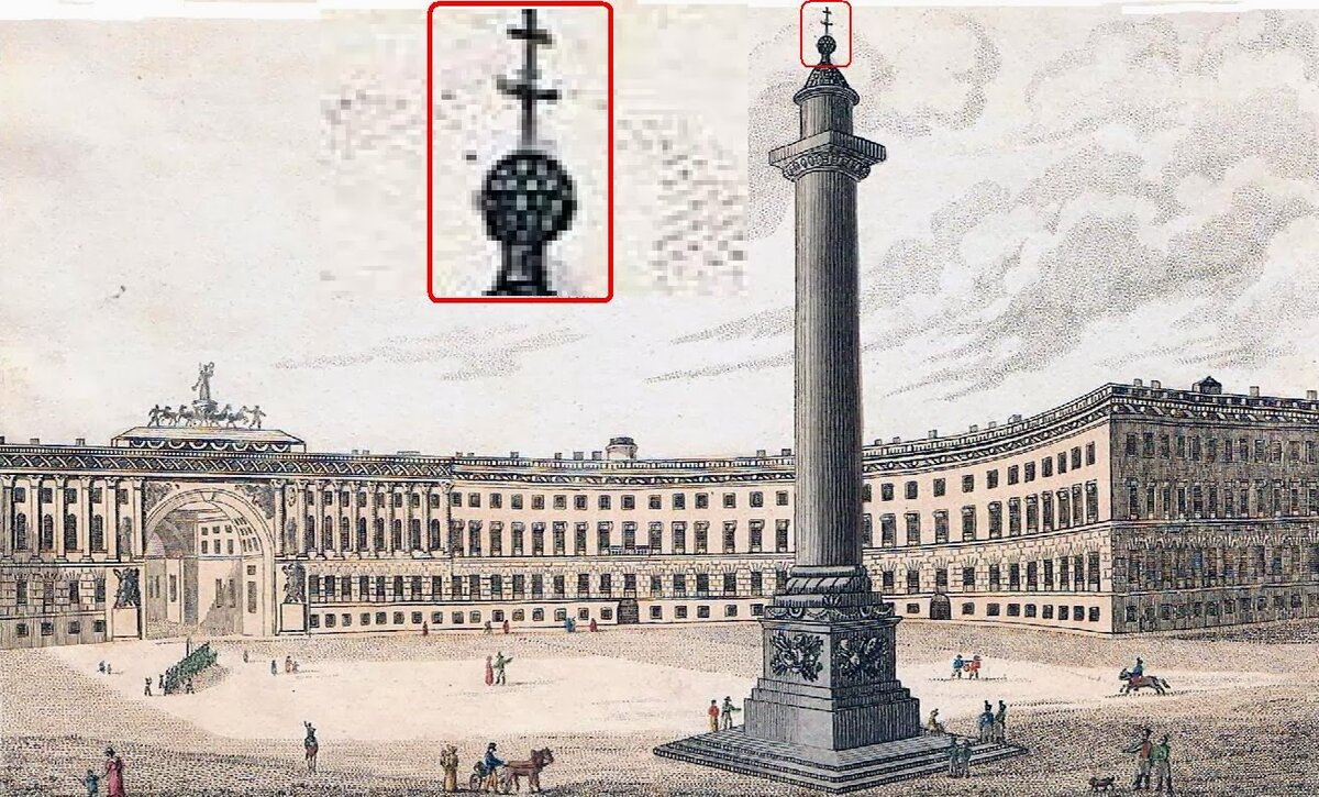 Александровская колонна в Санкт-Петербурге 19 век