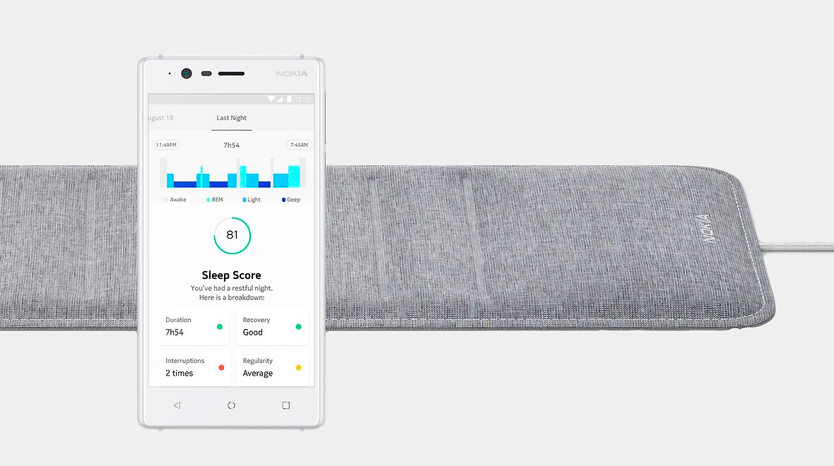 Nokia Health Mate и Nokia Sleep Pad