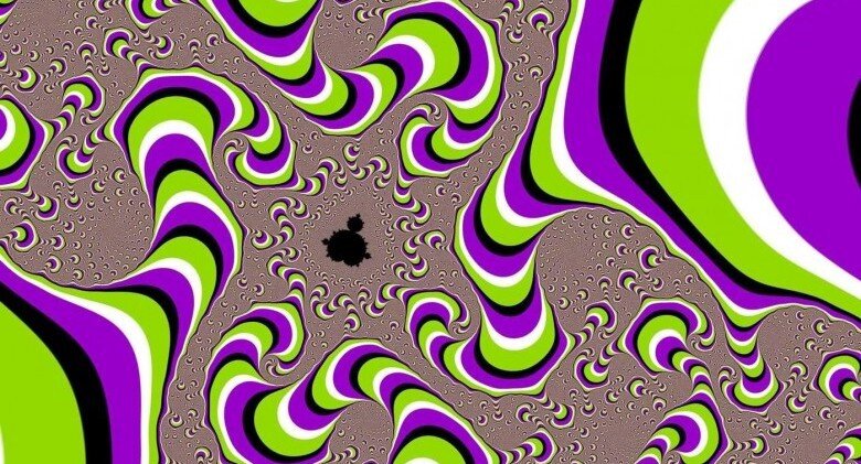 Периферийный дрейф вызывает иллюзию движения в изображениях, которые, очевидно, не двигаются.  Когда вы читаете эти слова, обратите внимание “как двигаются трубки.”