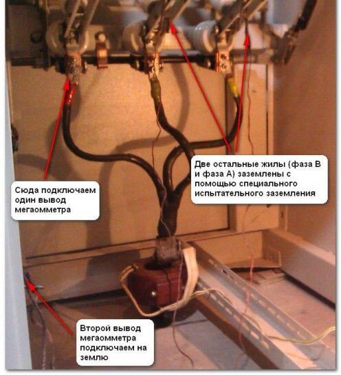 Так измеряется сопротивление изоляции высоковольтного силового кабеля