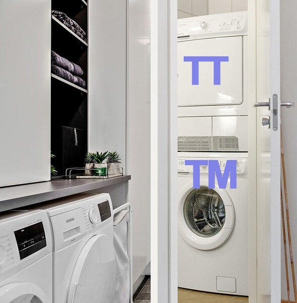 Варианты размещения стиральной и сушильной машины. Швеция