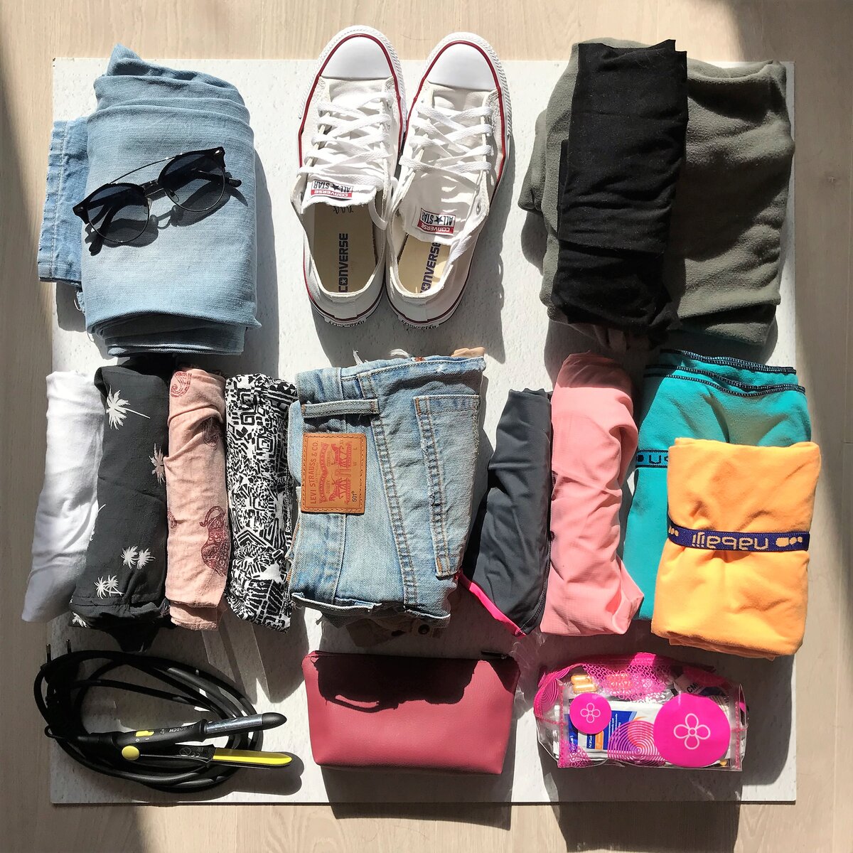 Скромное содержимое моего рюкзака.