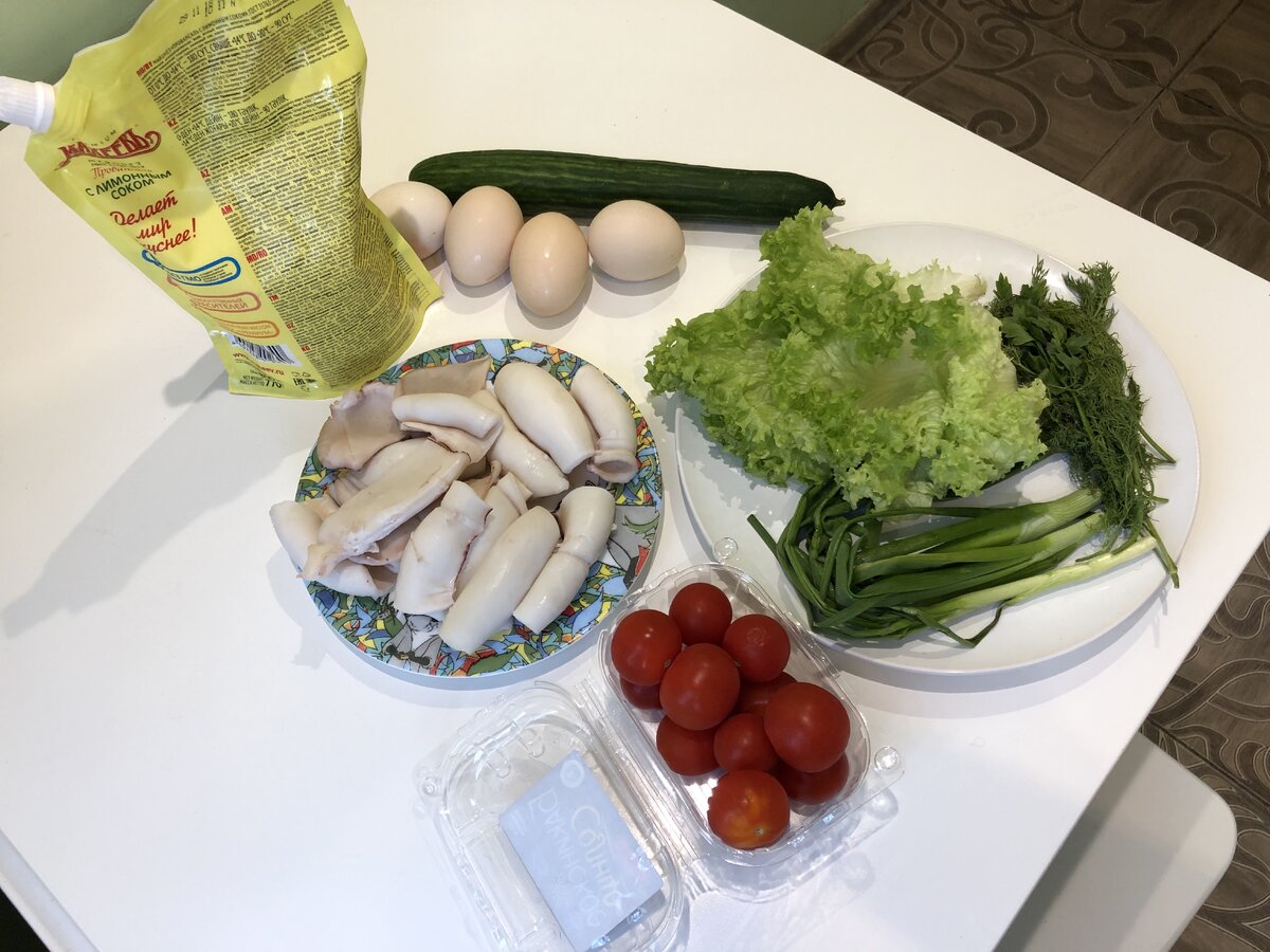 Ингредиенты для салата.