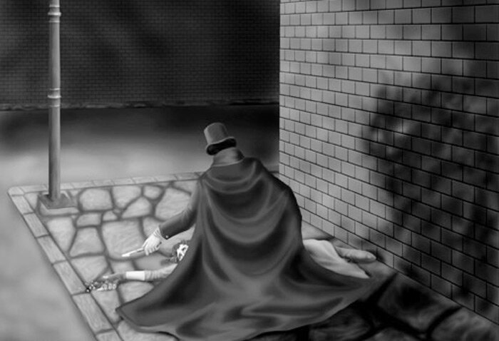Читать потрошитель. Памятник Джеку Потрошителю. Джек-Потрошитель жертвы Джека-потрошителя. Комната Джека потрошителя картина. Серийный убийца 19 века арт