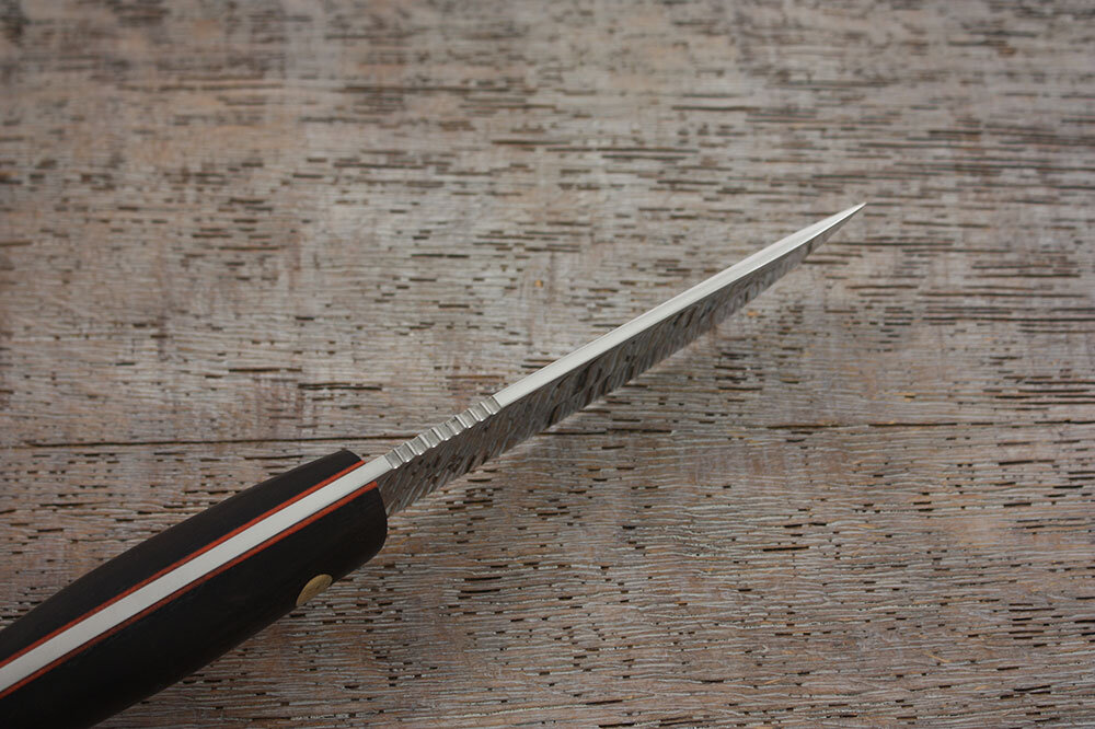 На фото: хорошо видна конструкция фултанга «Риф-115» — цельнометаллический клинок и две накладки по бокам, скрепленные латунными стяжками - corby.