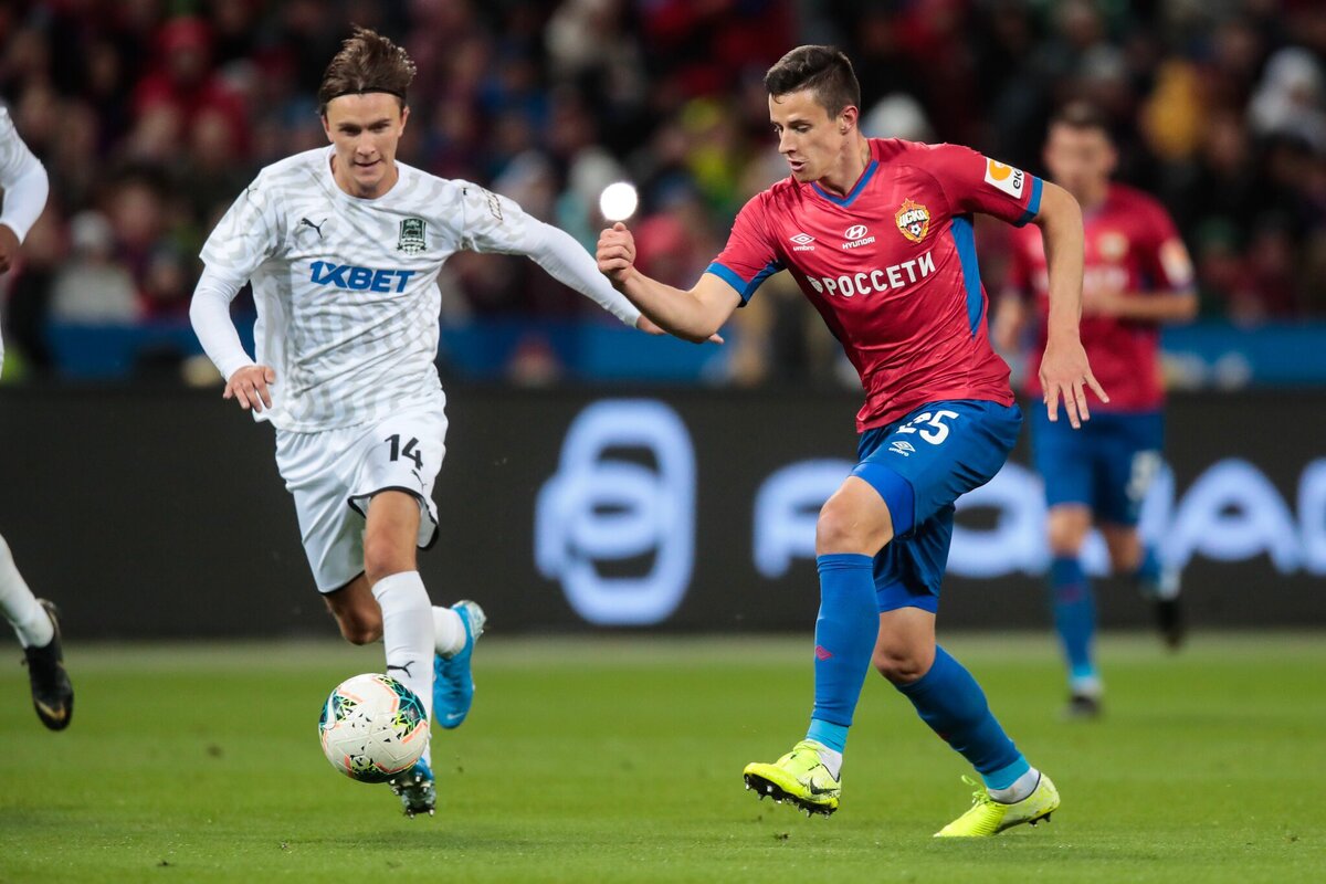 ЦСКА - Краснодар. 3:0 после первого тайма.