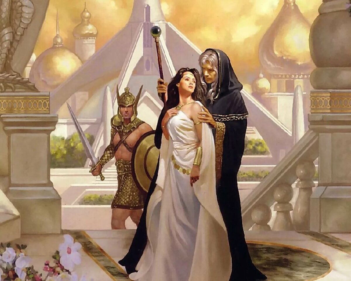 Принцесса и колдун алазар. Король Жрец Dragonlance. Песочные часы Dragonlance. Лорак Dragonlance. Dragonlance Party Heroes.