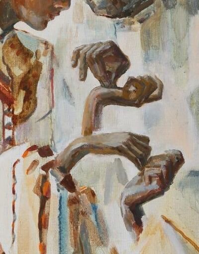 Кипарисов Леонид, Восточные украшения 2007, холст, масло, 90×50. Арт Холдинг Татьяны Никитиной