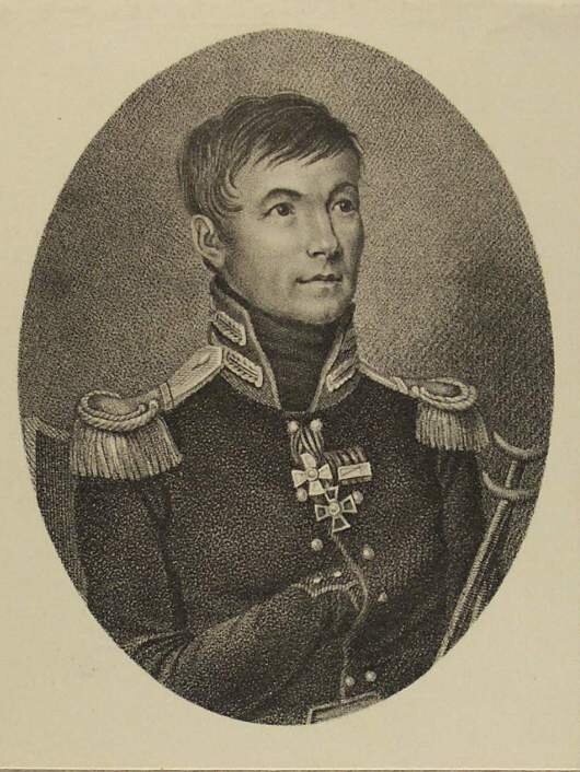 "Портрет С.Н. Непейцына", гравюра по рисунку П. Доброхотова, 1812  (фото из Википедии).