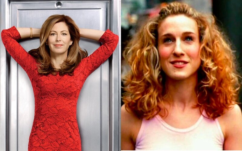 Дана Дилэйни на постере сериала «Следствие по телу» и Сара Джессика Паркер в сериале  «Ceкс большом городе»