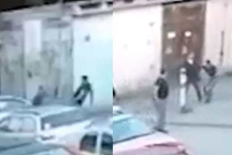     Потасовка попала на запись камеры видеонаблюдения. Фото: Кадр из видео\"АСТ-54"