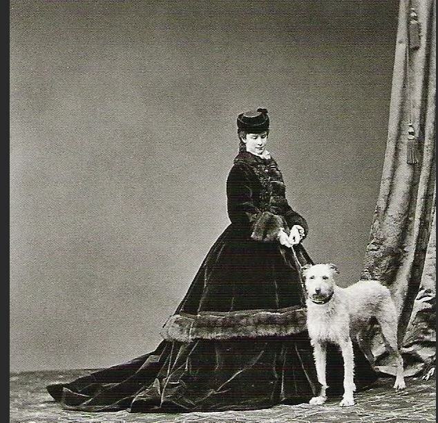 принцесса Элизабет с собакой предположительно предком ризеншнауцеров 1850 г