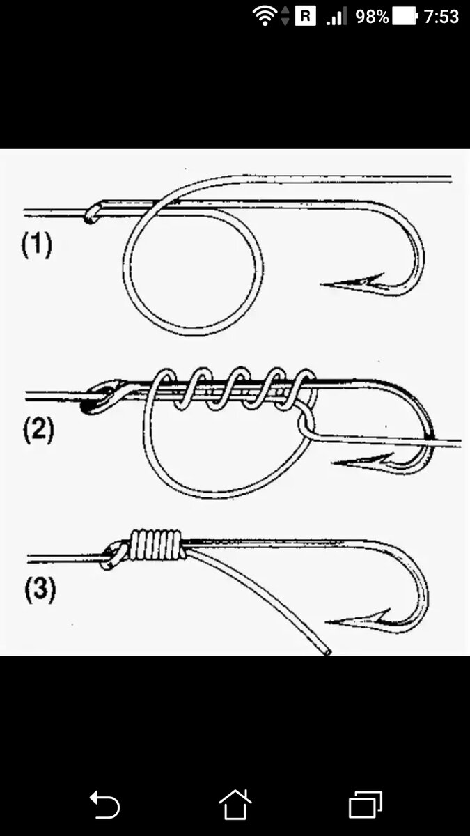 фото вязать узел для рыболовного крючка