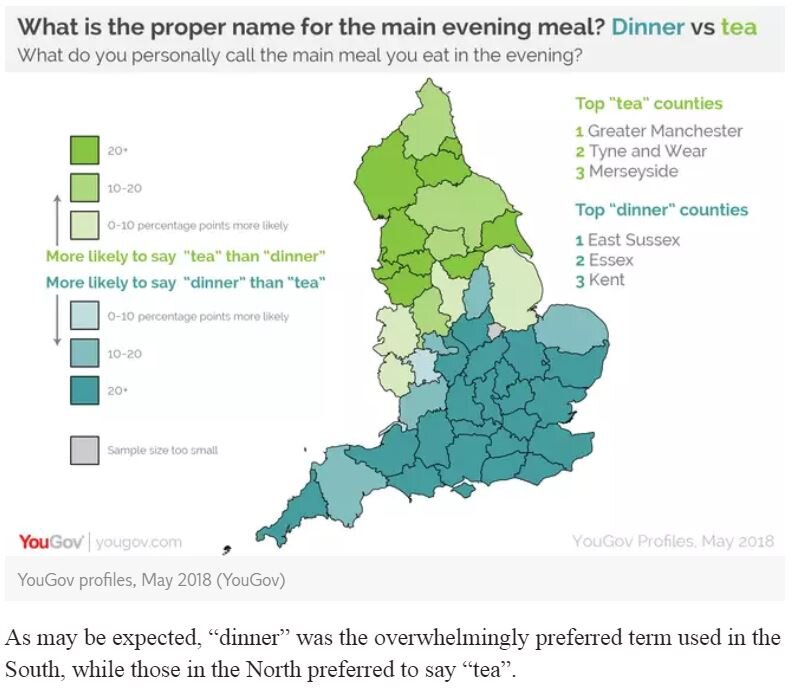 Источник https://www.independent.co.uk/life-style/food-and-drink/dinner-supper-tea-which-one-uk-brits-debate-evening-meal-yougov-a8363331.html  