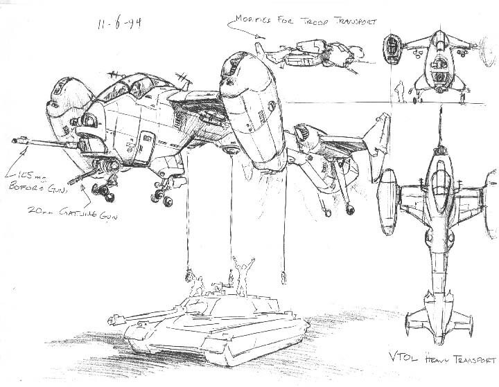 VTOL в двух модификациях - танковый и пехотный транспорт. Отдельно стоит обратить внимание на футуристичный дизайн Абрамса GDI, который впоследствии был изменен на современный вариант. 