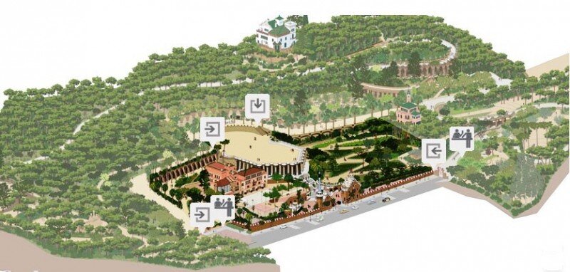 Схема платного и бесплатного с сайта парка

