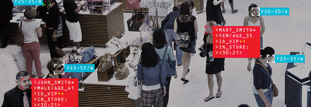 Определение клиентов через распознавание лица.