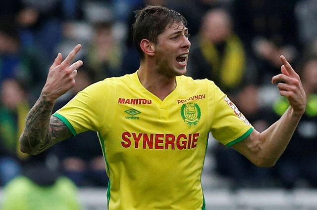 Эмилиано Сала в футболке "Нанта"