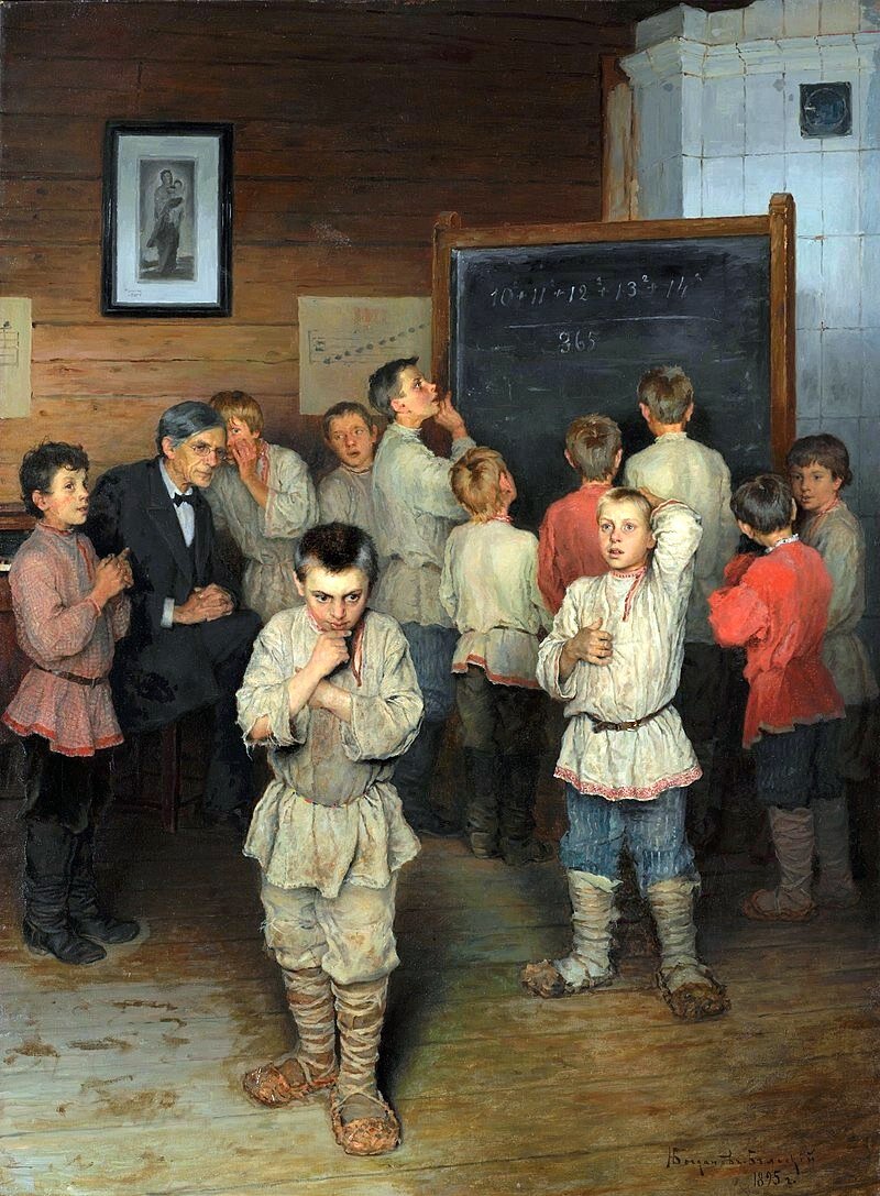 Н. П. Богданов-Бельский «Устный счёт. В народной школе С. А. Рачинского», 1895 год